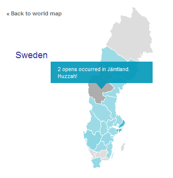 Map of Sweden - by MailChimp